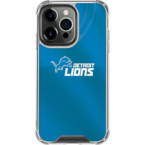 NFL Detroit Lions Team Jersey iPhone 15 Pro Clear Case